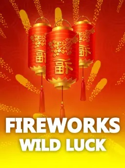 Display of Fireworks Wild Luck game with a night sky filled with dazzling fireworks and wild symbols.