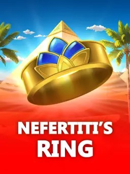 Elegant graphic of Nefertiti's Ring game highlighting ancient Egyptian symbols and Queen Nefertiti.