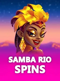 Colorful image of Samba Rio Spins slot game with vibrant carnival dancers and festive decorations.